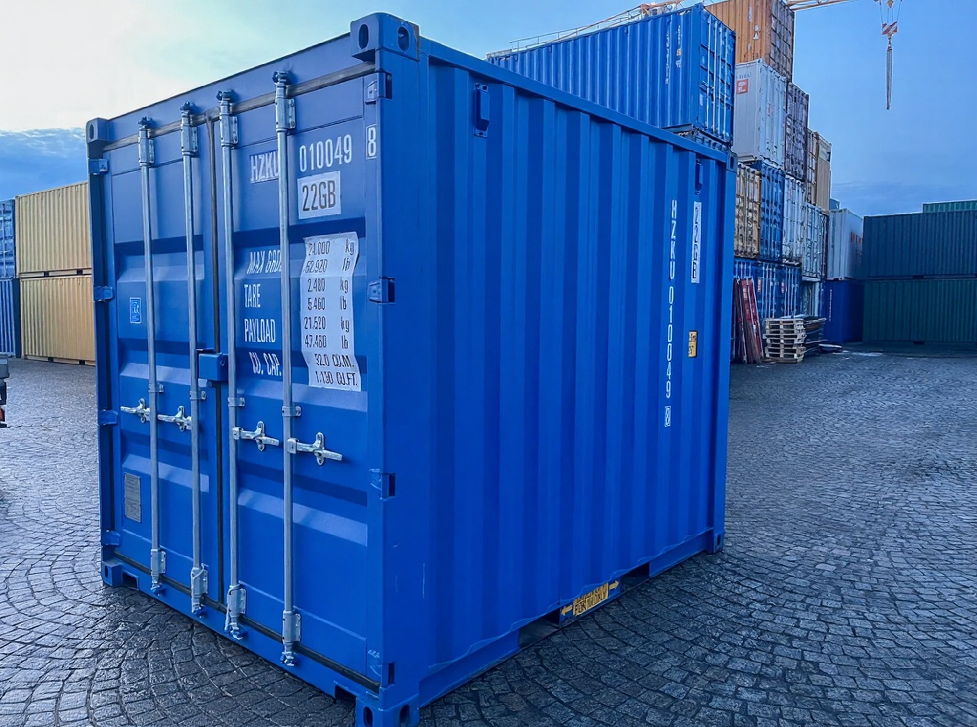Contentor de armazenamento 10 pés – Azul Claro RAL 5012 - Image 4