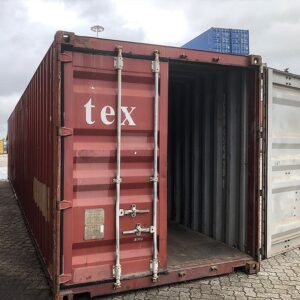 Contenitore usato rosso da 20 piedi – Marca Textainer